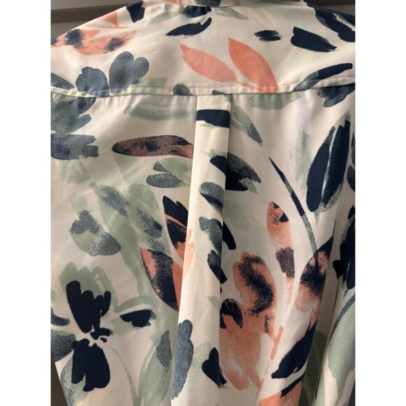 Floral Button-Down Belted Shirt Dress - XS - A New Day - Lightweight Fabric - Picture 7 of 7